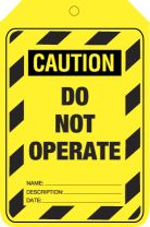 TAG SYMBOL W -DO NOT OPERATE (PKT 100)